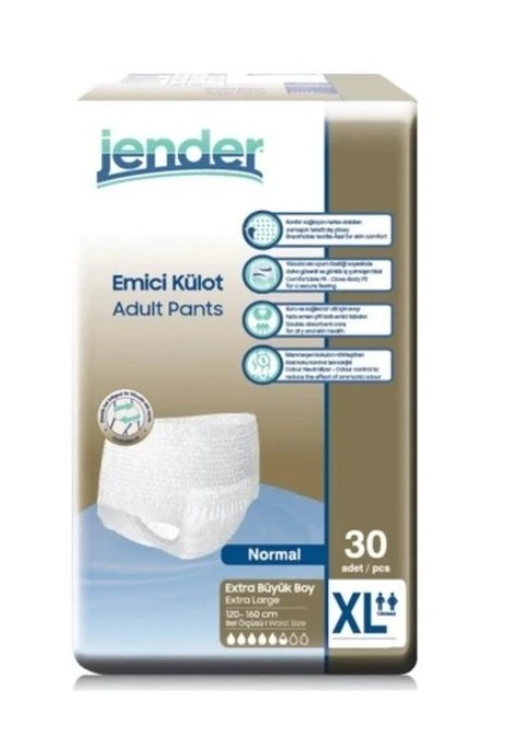 Підгузки-трусики для дорослих Jender, розмір XL (120-160cм), 30шт